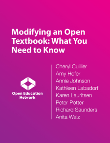 Modifying an Open Textbook: What You Need to Know book cover