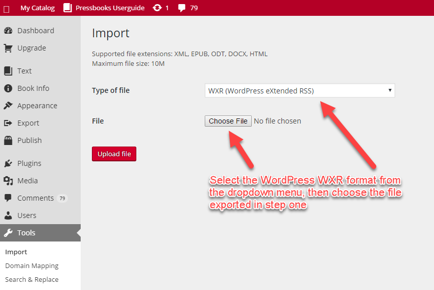 Importing from WordPress