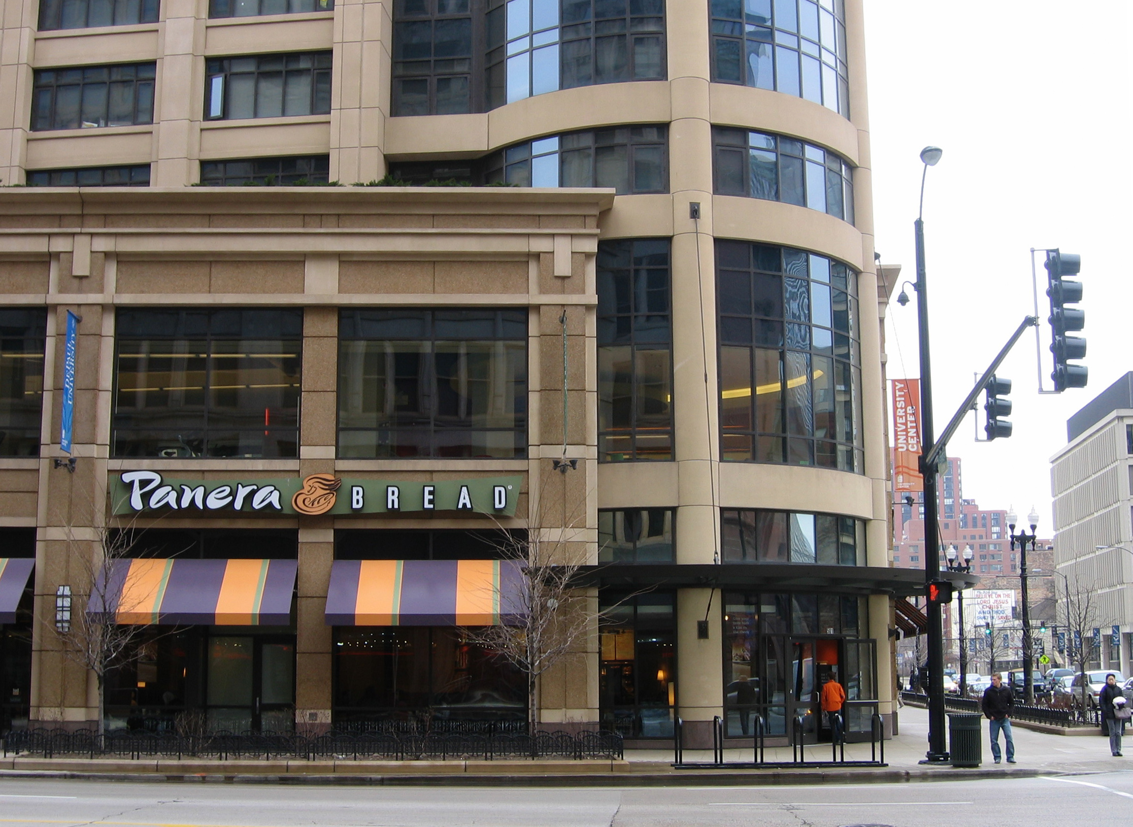 A Panera Bread store front.