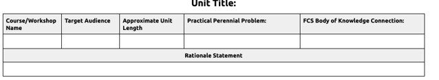 Unit Plan